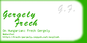 gergely frech business card